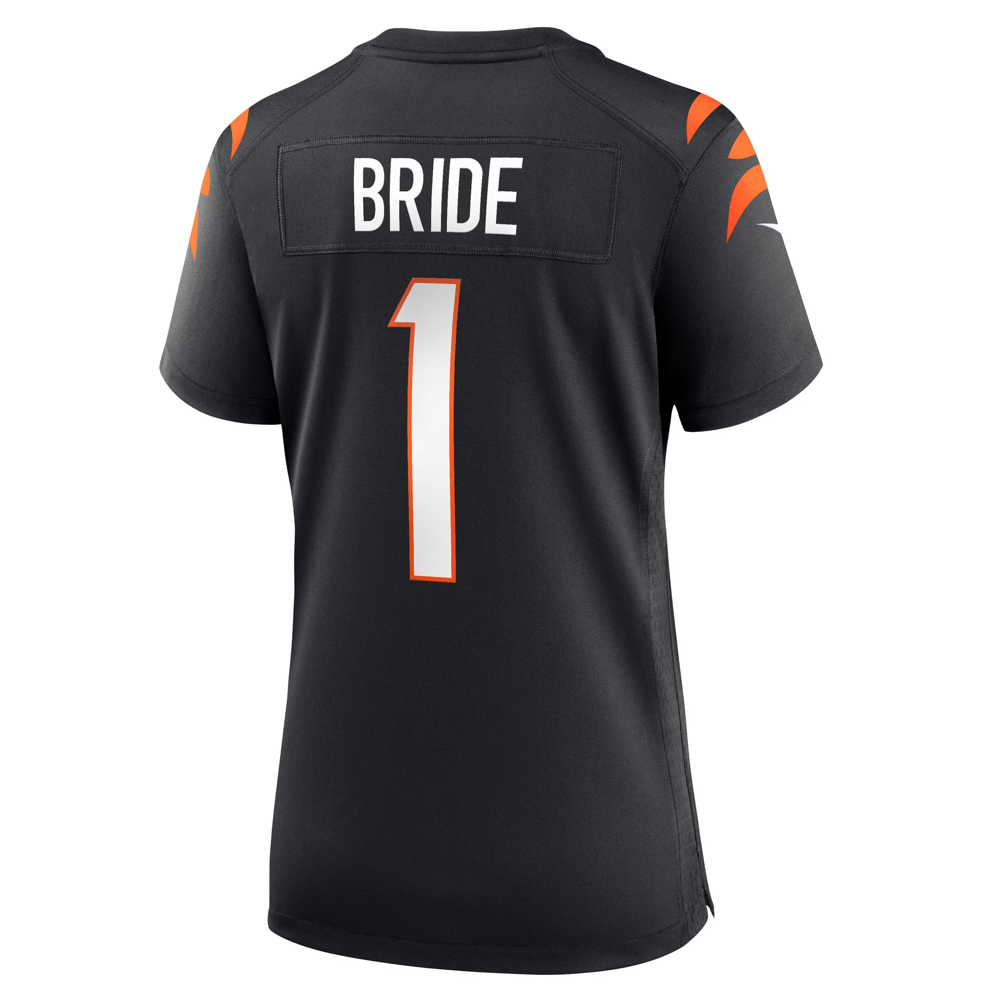 Cincinnati Bengals Number 1 Bride Black Game NFL Jersey Women's