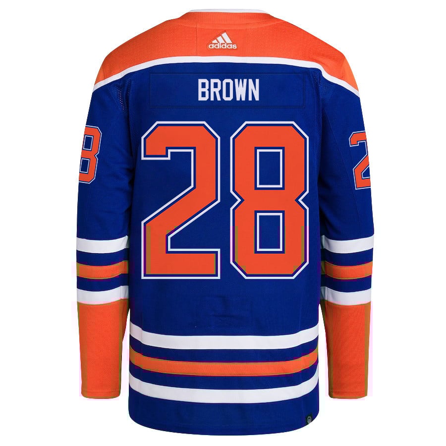 Connor Brown 28 Edmonton Oilers 2024 STANLEY CUP Final Home Primegreen Royal NHL Jersey Men's