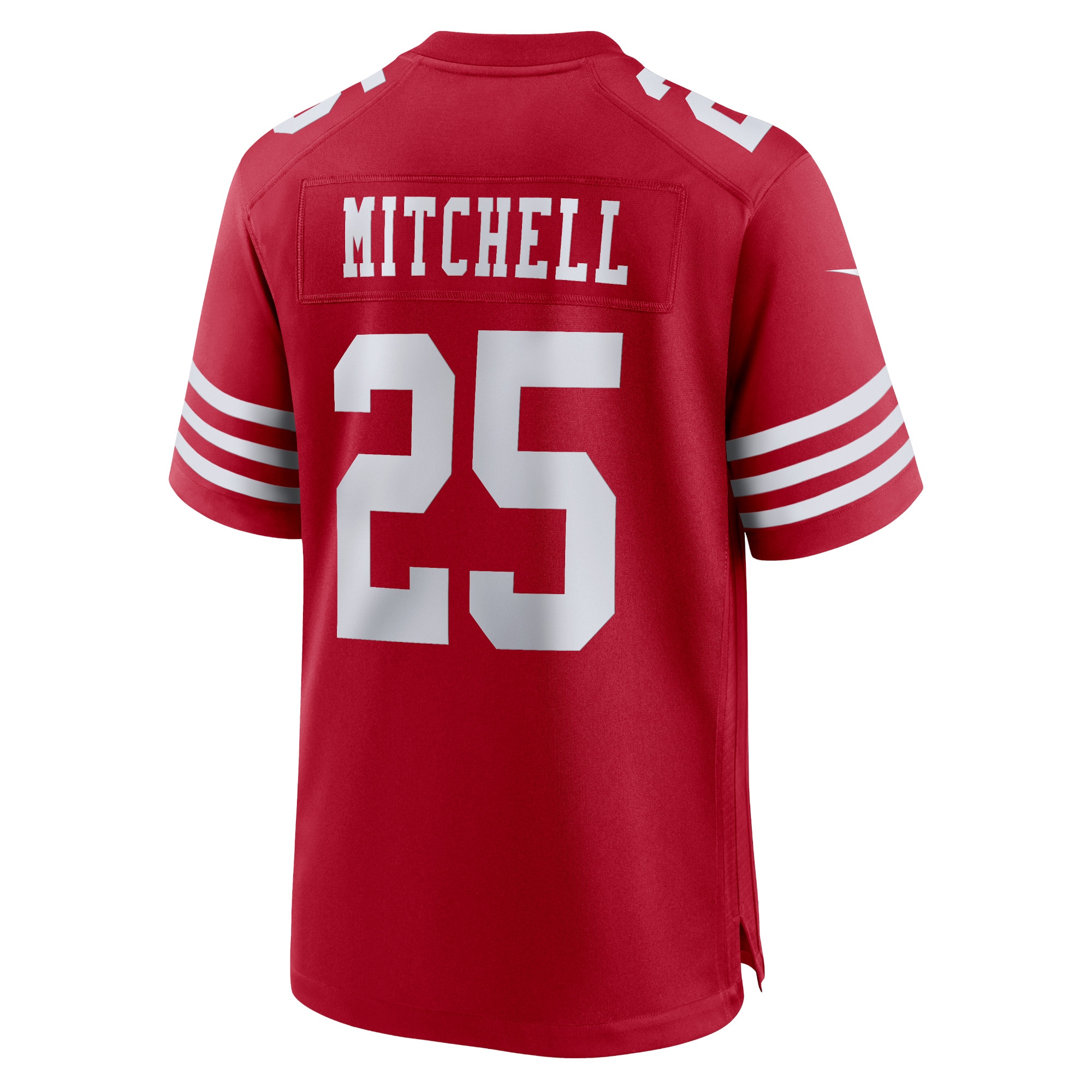 San Francisco 49ers Elijah Mitchell Scarlet Team Player Game NFL Jersey Men's