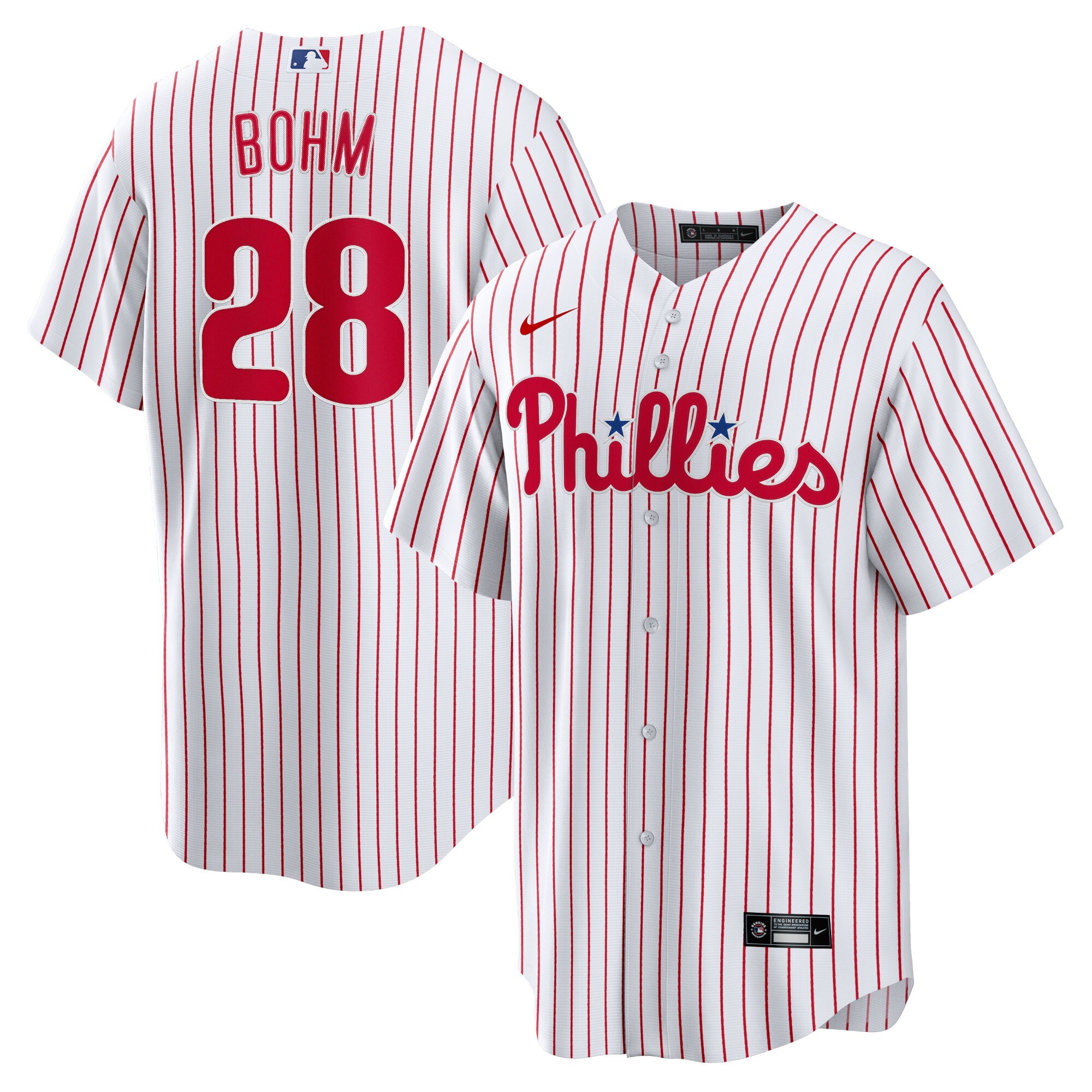 Philadelphia Phillies Alec Bohm White Player MLB Jersey Men's