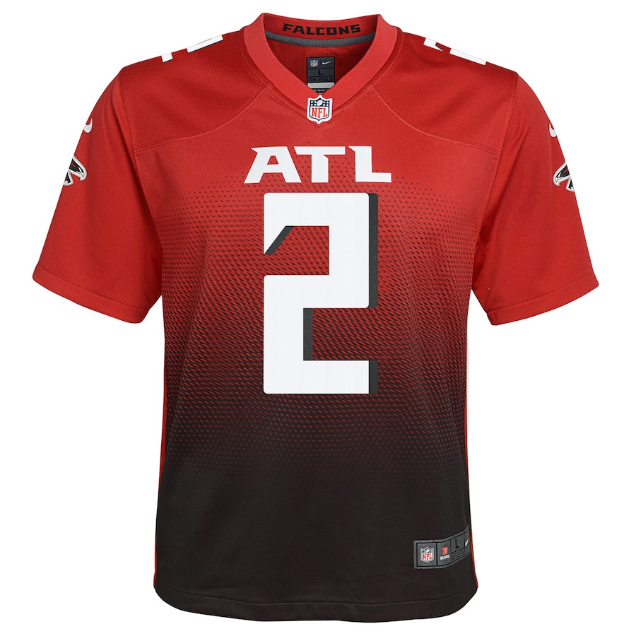 Matt Ryan 2 Atlanta Falcons 2nd Alternate Game Red NFL Jersey Youth