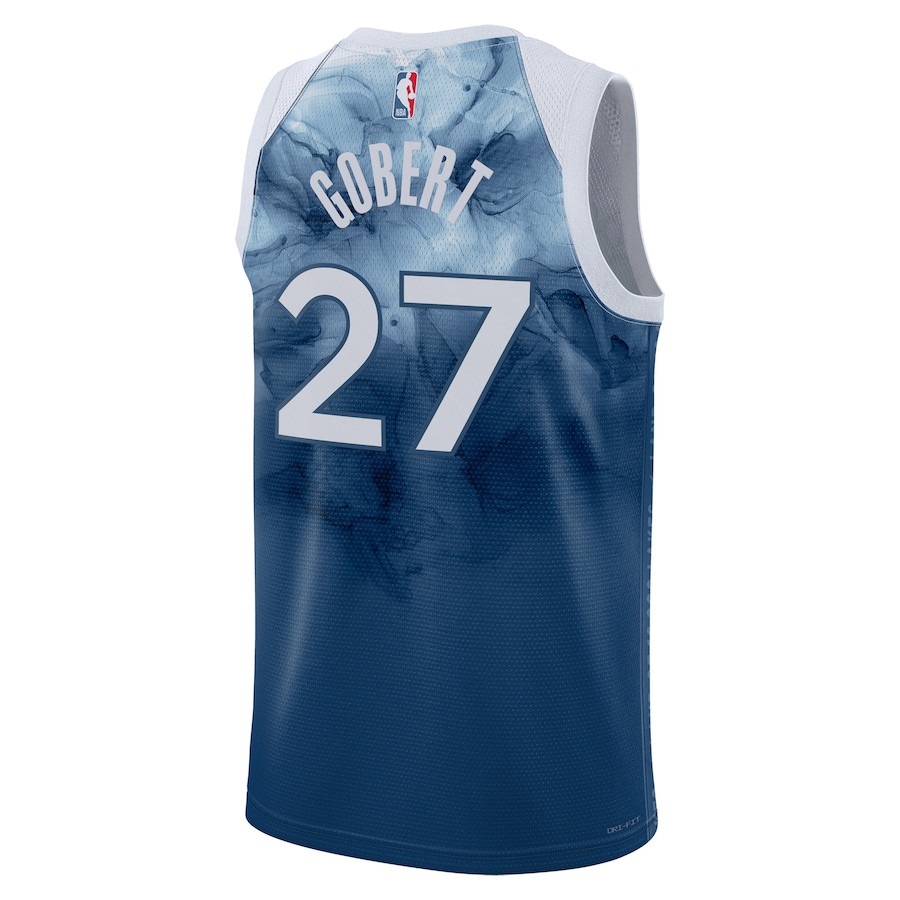 Rudy Gobert 27 Minnesota Timberwolves 2023/24 City Edition Swingman Blue NBA Jersey Men's