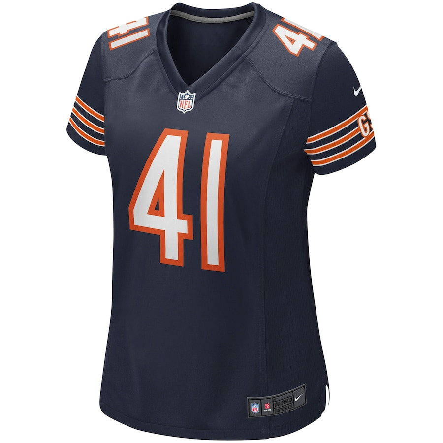 Brian Piccolo 41 Chicago Bears Game Retired Navy NFL Jersey Women's