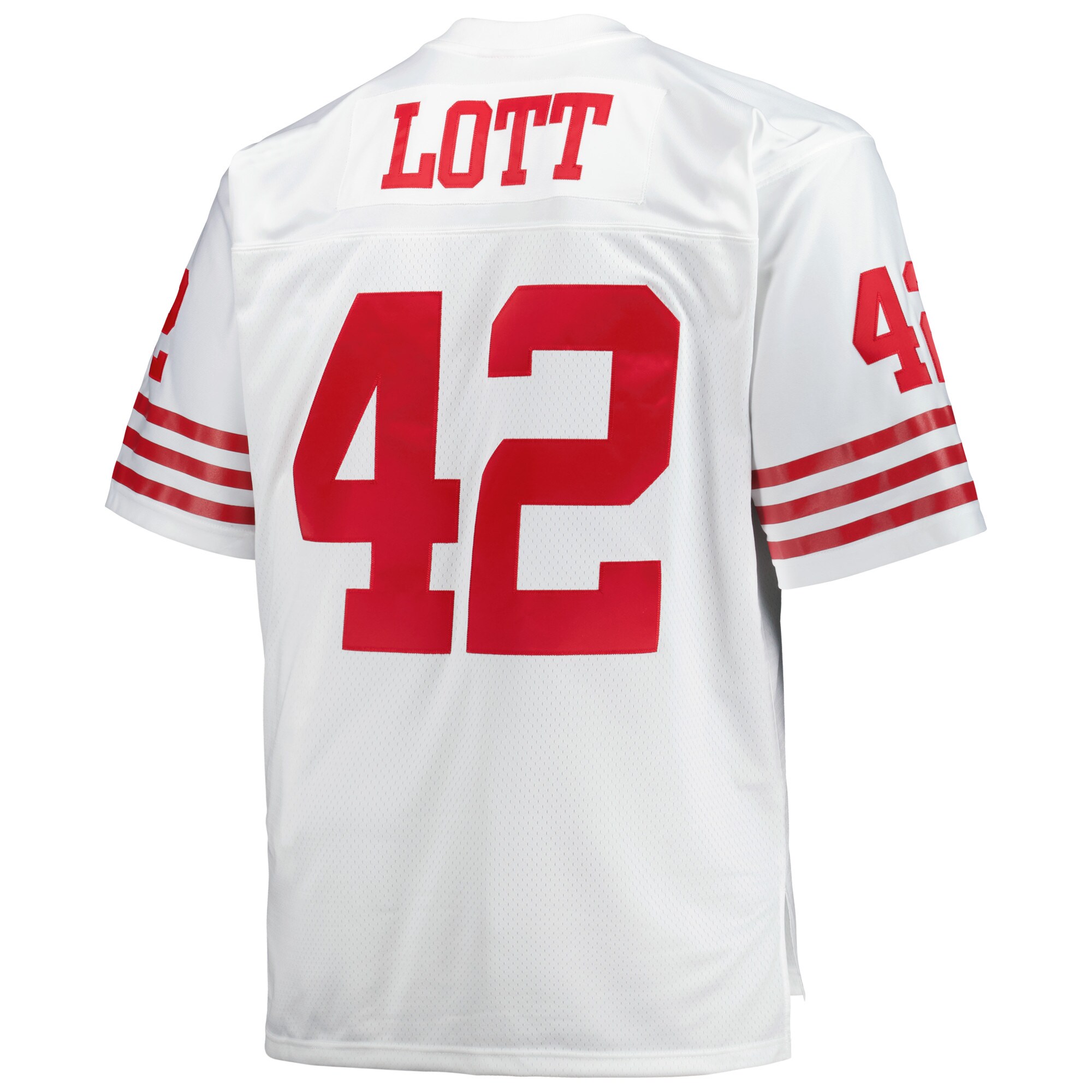 San Francisco 49ers Ronnie Lott Mitchell Ness White Big Tall 1990 Retired Player NFL Jersey Men's