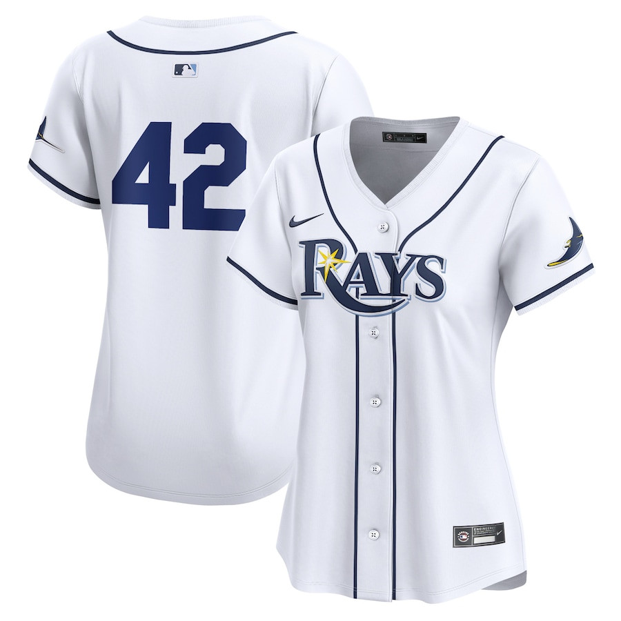 Tampa Bay Rays 2024 Jackie Robinson Day Home Limited White MLB Jersey Women's