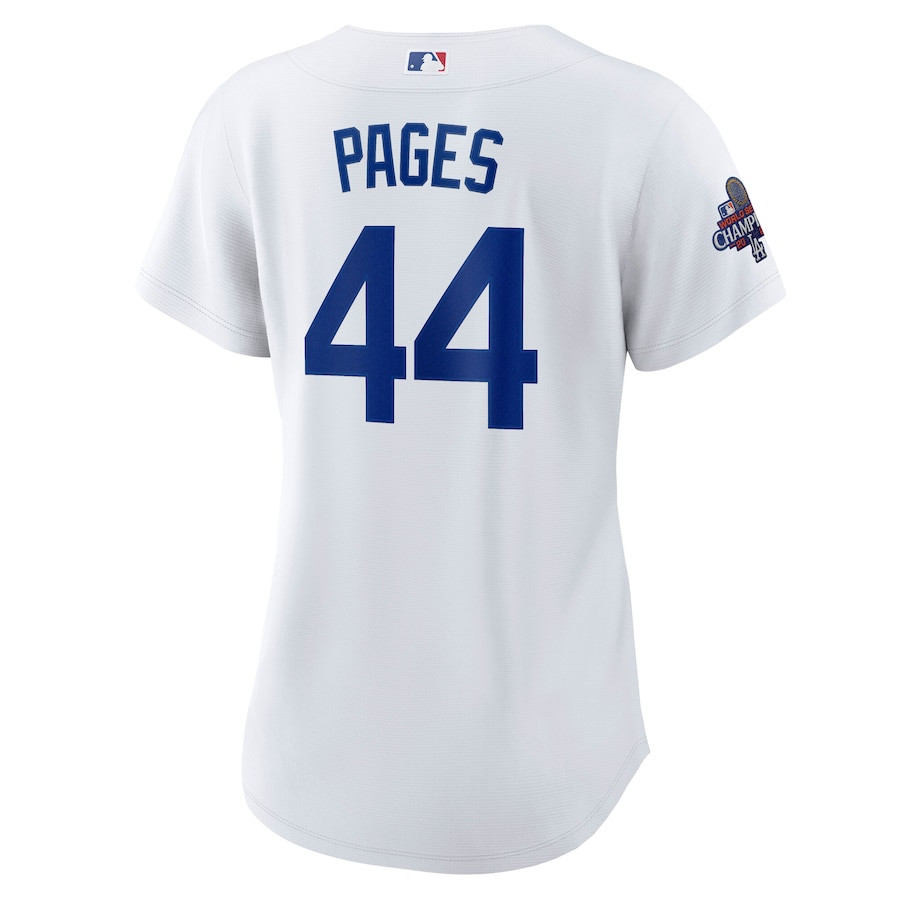 Andy Pages 44 Los Angeles Dodgers 2024 World Series Champions Home Player White MLB Jersey Women's