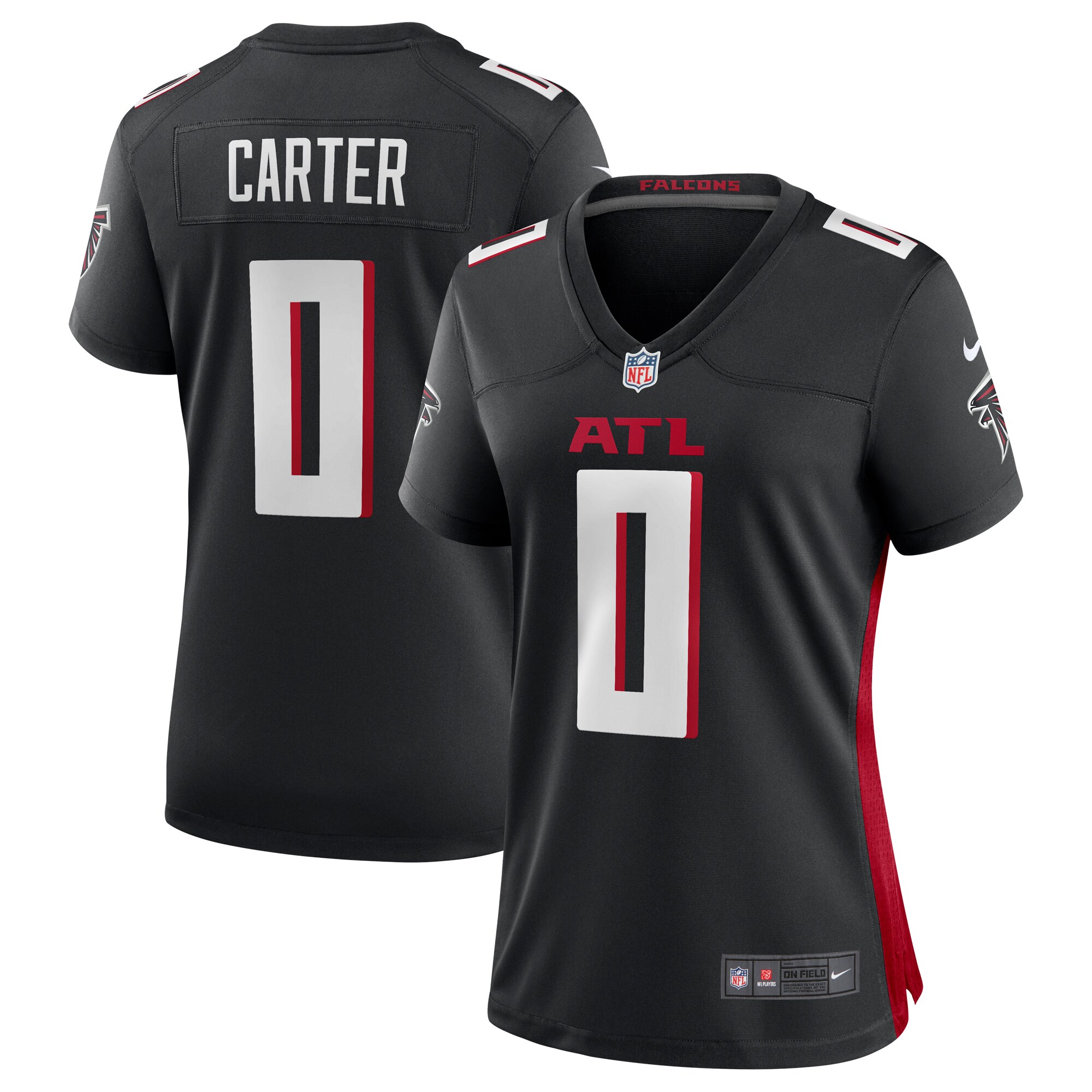 Atlanta Falcons Lorenzo Carter Black Game Player NFL Jersey Women's