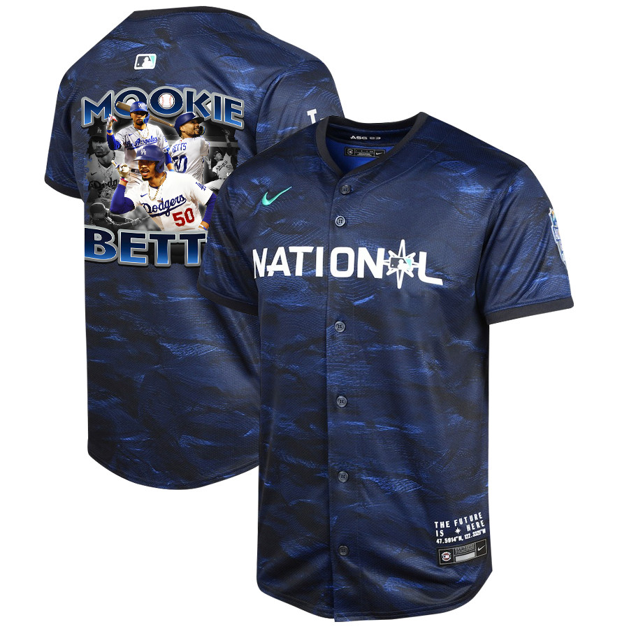 Mookie Betts 50 Los Angeles Dodgers Posture 2023 All Star Game Limited Player Royal MLB Jersey Youth