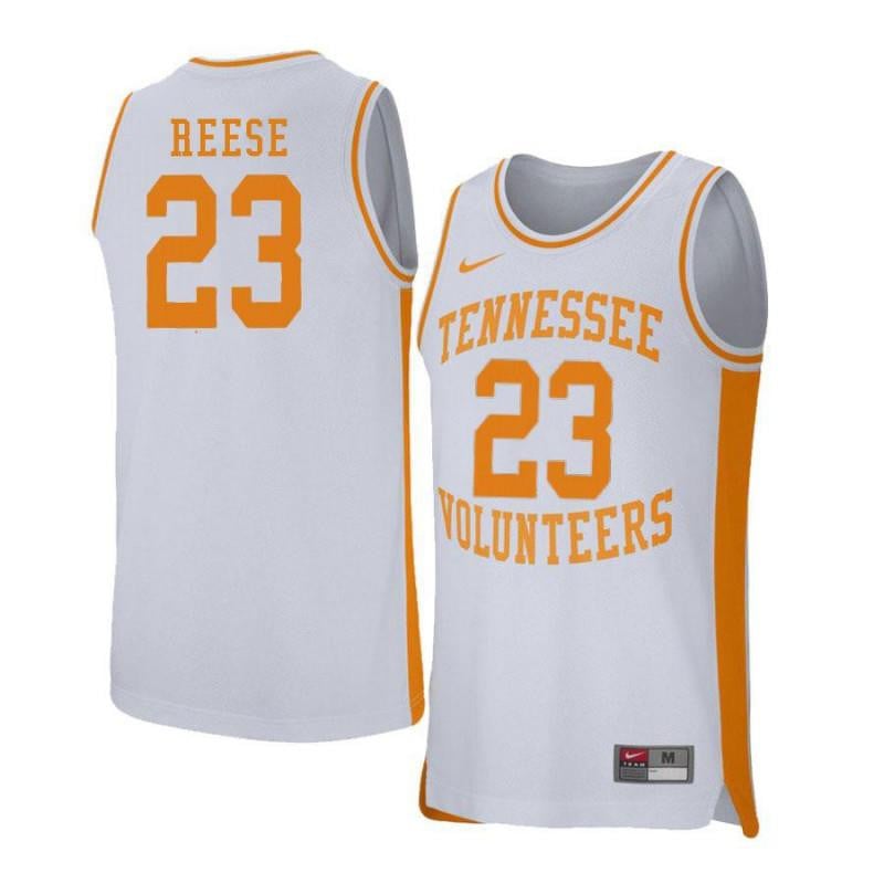 23 Derek Rees White Retro Elite Tennessee Volunteers NCAA Jersey Men's