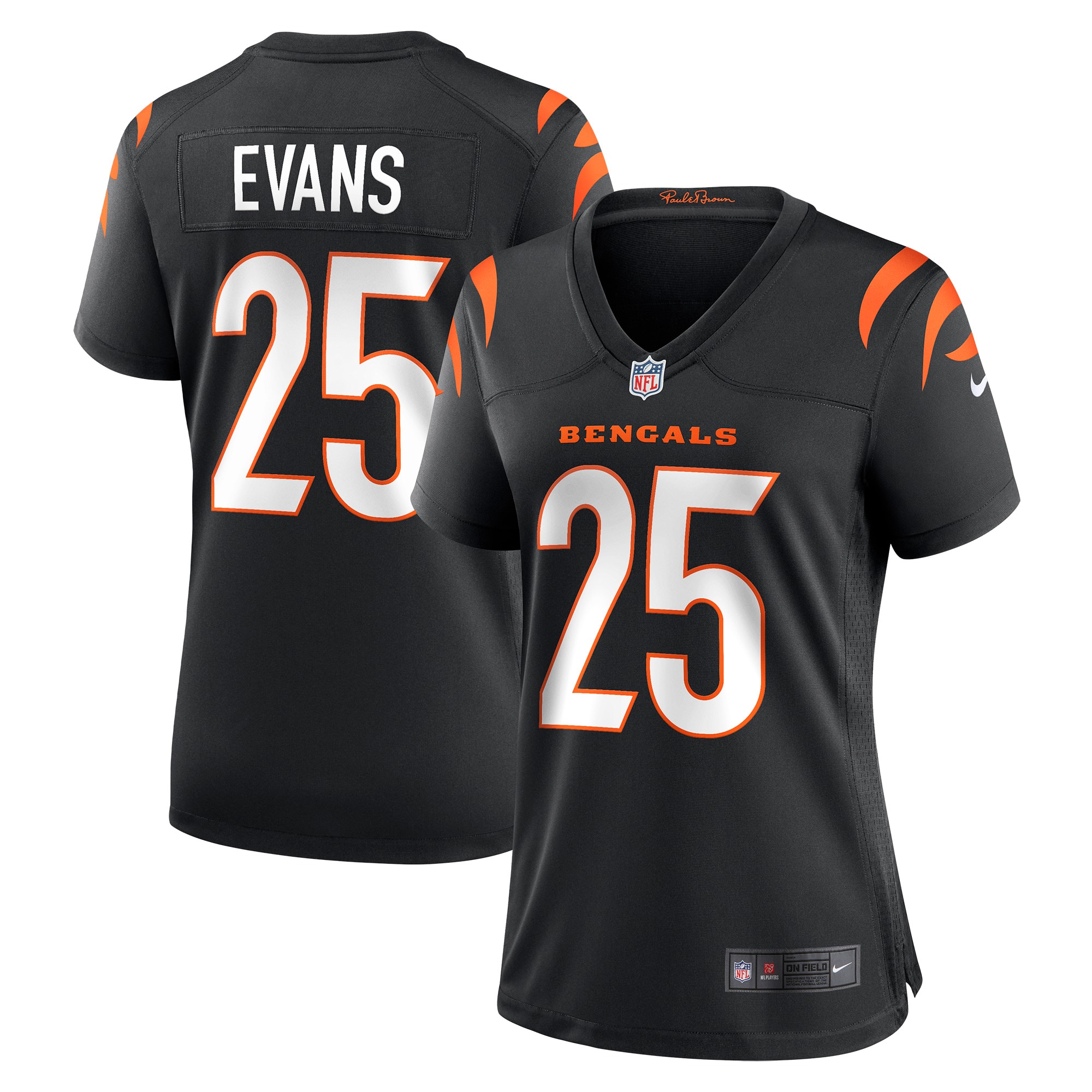 Cincinnati Bengals Chris Evans Black Game NFL Jersey Women's