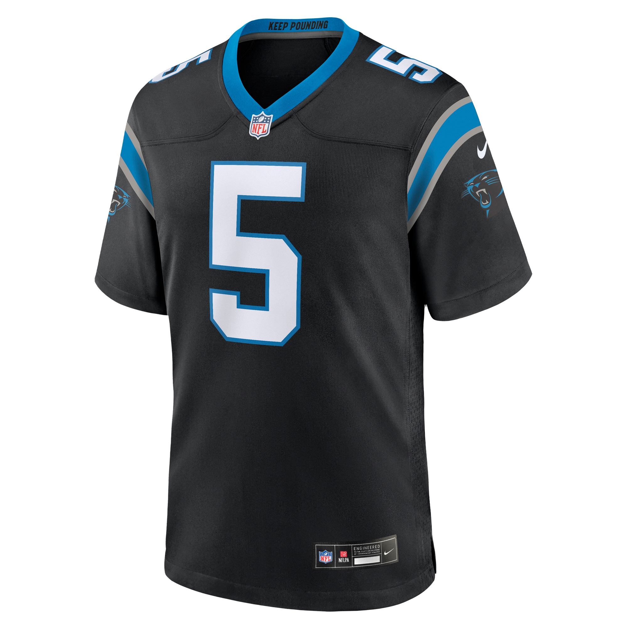 Carolina Panthers Laviska Shenault Jr. Black Team Game NFL Jersey Men's