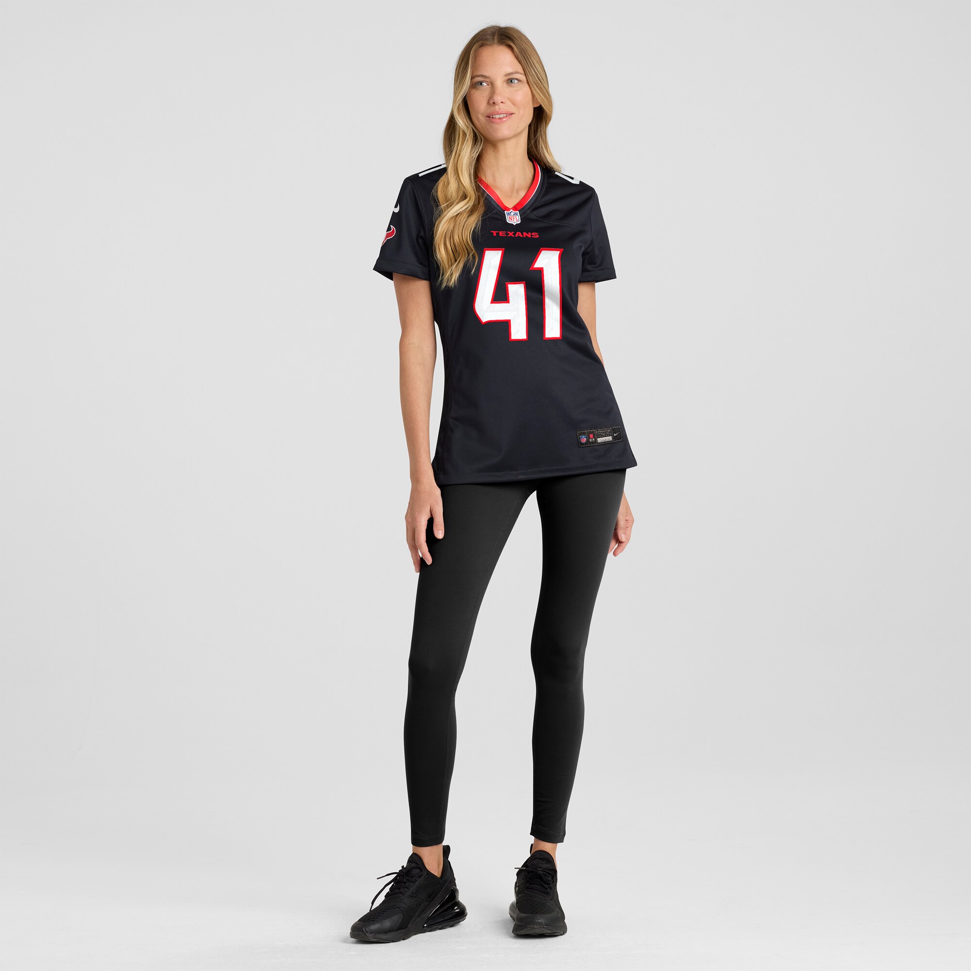 Houston Texans Gregory Junior Navy Team Game NFL Jersey Women's