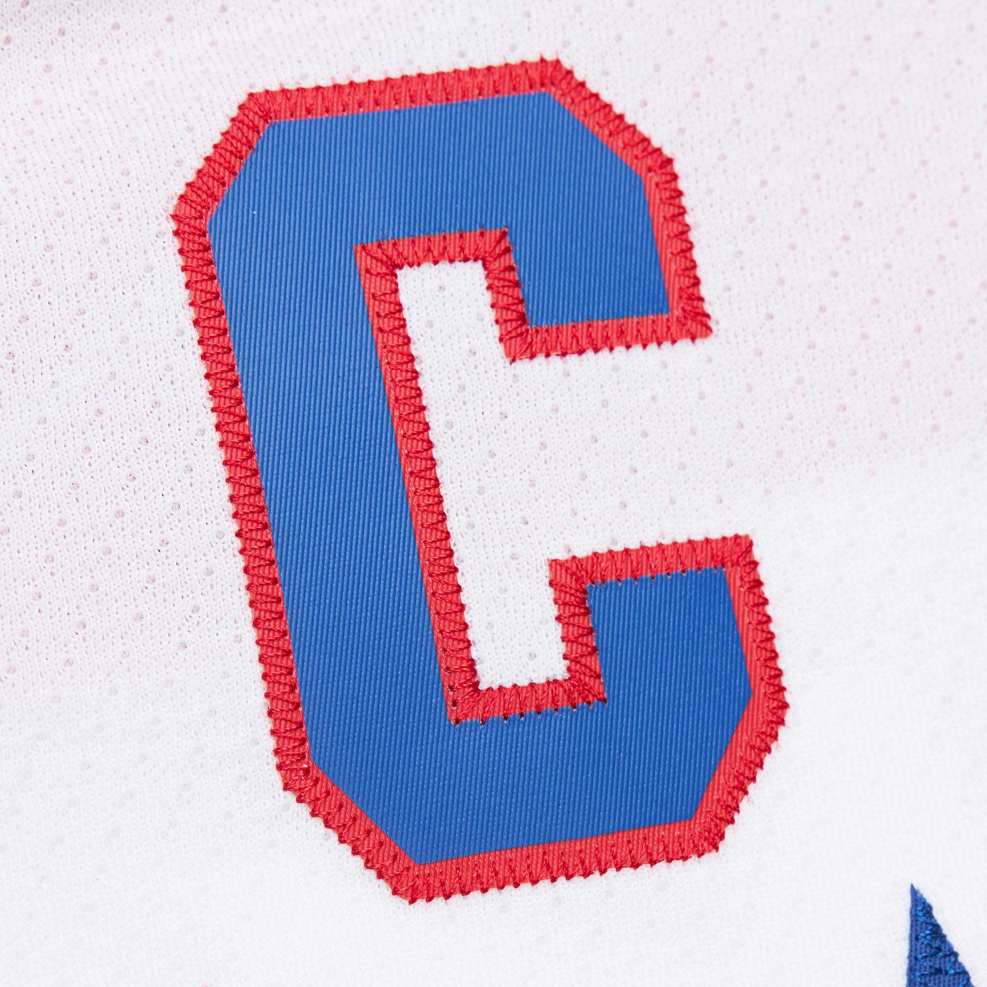 Washington Capitals Alexander Ovechkin Mitchell Ness White 2012/13 Alternate Captain Blue Line Player NHL Jersey Men's