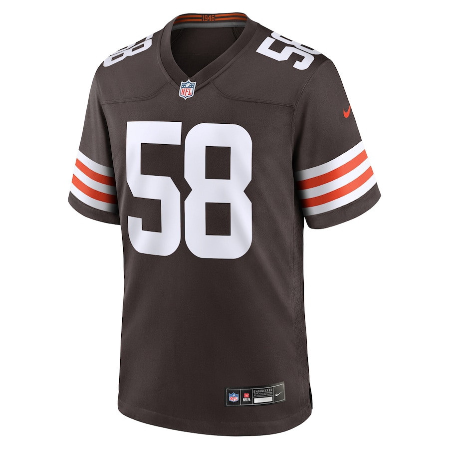 Jordan Hicks 58 Cleveland Browns Game Brown NFL Jersey Men's
