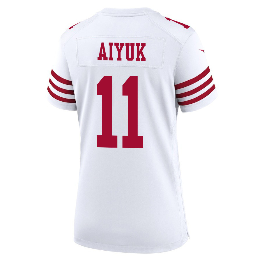 Brandon Aiyuk 11 San Francisco 49ers Super Bowl LVIII Patch Game White NFL Jersey Women's