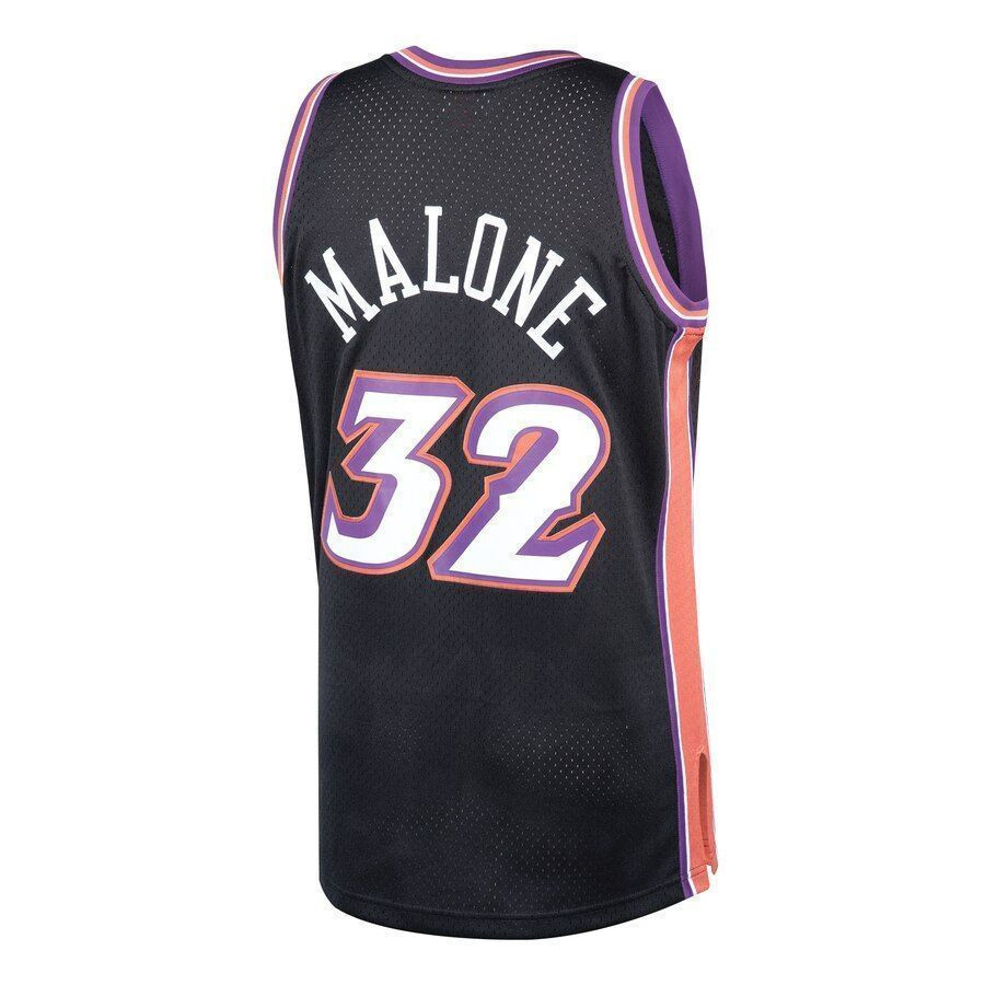 Karl Malone Utah Jazz Mitchell Ness 1998-99 Hardwood Classics Swingman Black NBA Jersey Men's