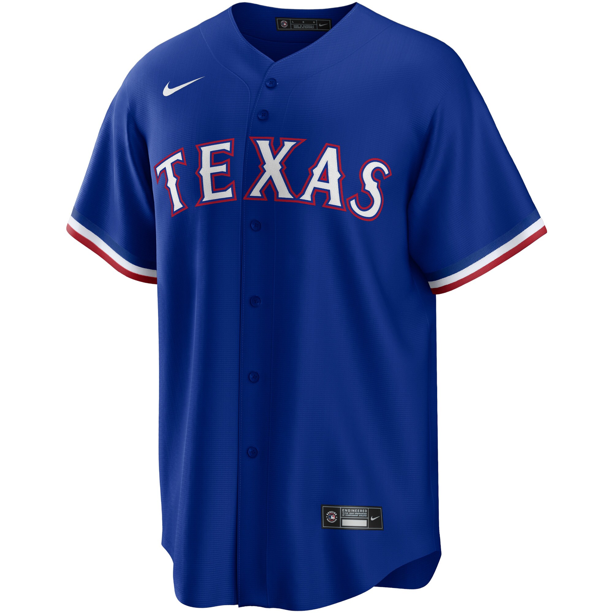 Texas Rangers Royal Alternate Team Logo MLB Jersey Men's