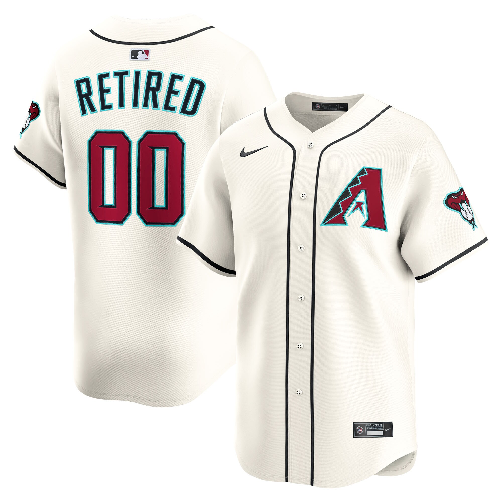Arizona Diamondbacks Cream Home Limited Pick-A-Player Retired Roster MLB Jersey Men's