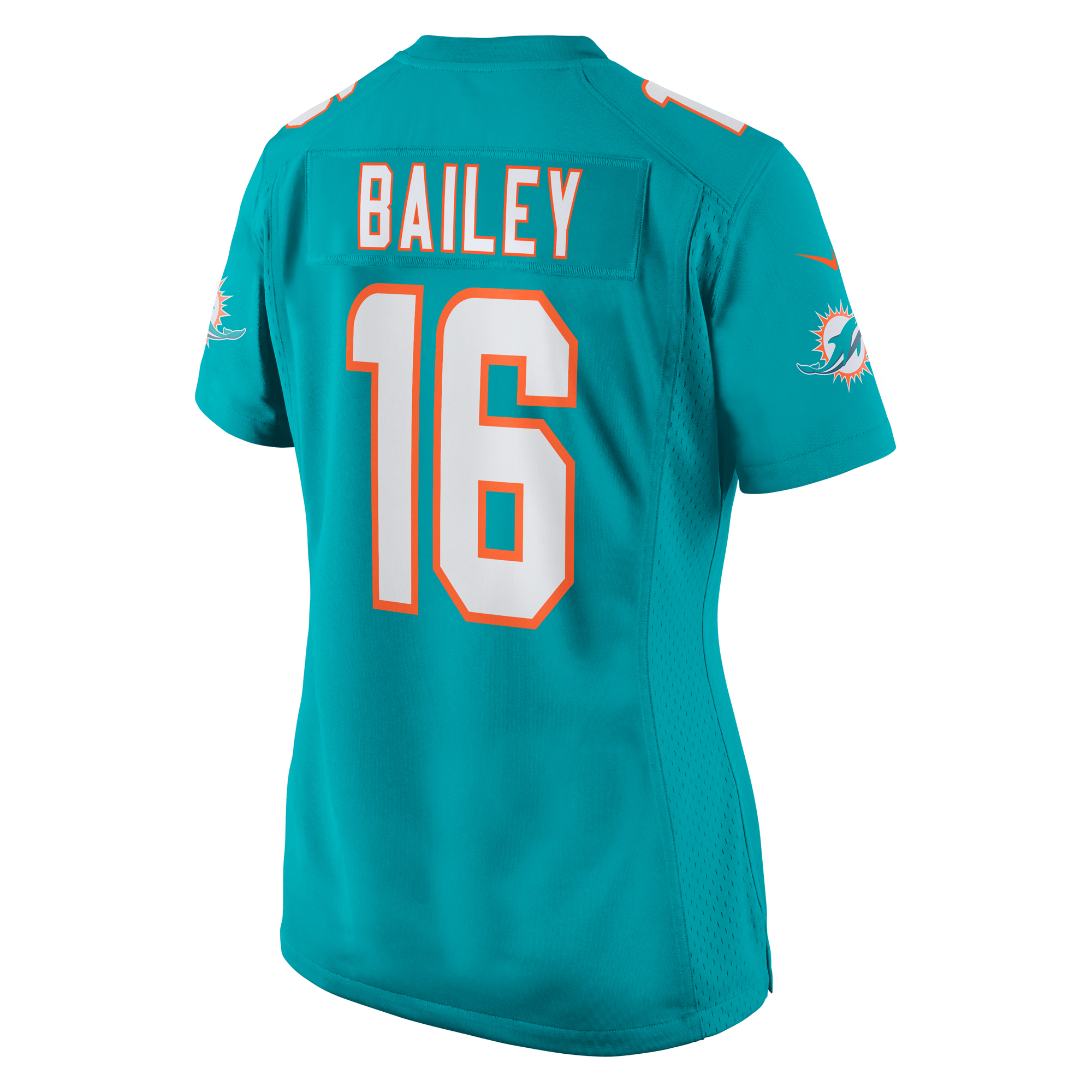 Miami Dolphins Jake Bailey Aqua Game Player NFL Jersey Women's