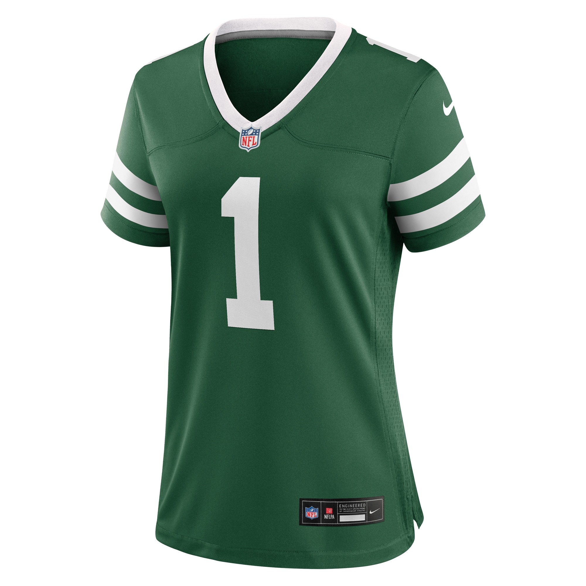 New York Jets Legacy Green #1 Mom Game NFL Jersey Women's
