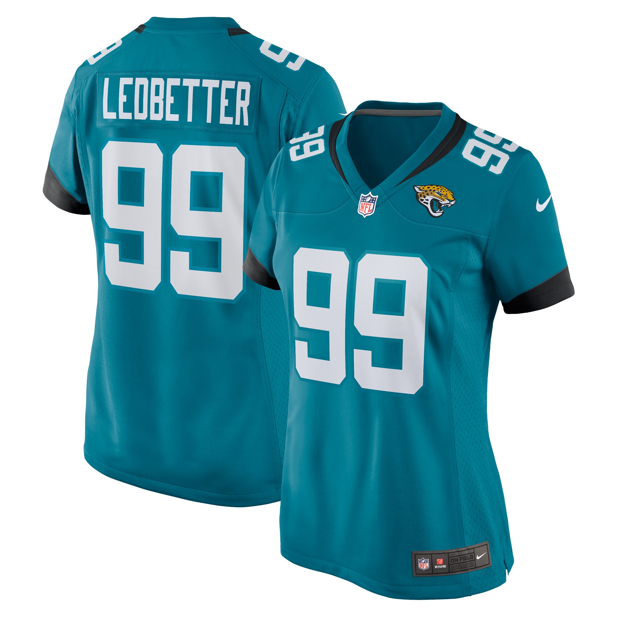 Jacksonville Jaguars Jeremiah Ledbetter Teal Home Game Player NFL Jersey Women's