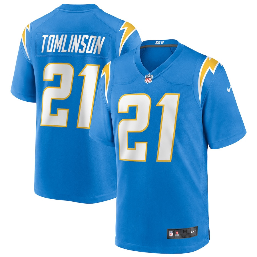 LaDainian Tomlinson 21 Los Angeles Chargers Game Retired Powder Blue NFL Jersey Men's