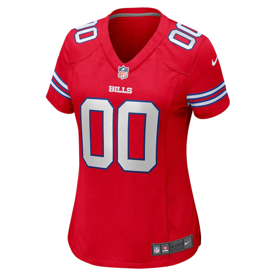 Buffalo Bills Alternate Custom Game Red NFL Jersey Women's