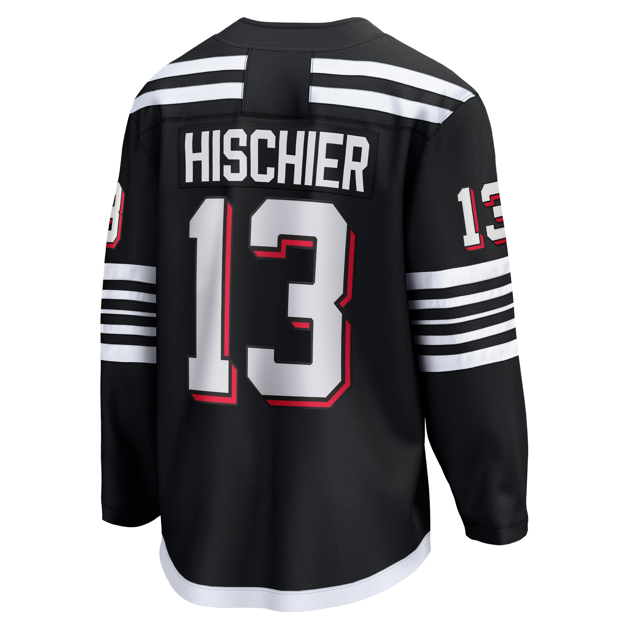 New Jersey Devils Nico Hischier Black Alternate Premier Breakaway Player NHL Jersey Men's