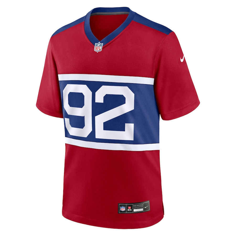 Michael Strahan 92 New York Giants Alternate Game Century Red NFL Jersey Men's