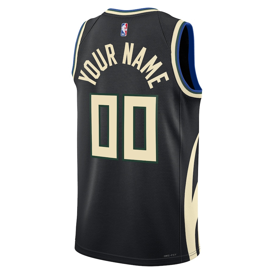 Milwaukee Bucks 2023/24 Statement Swingman Custom Black NBA Jersey Men's
