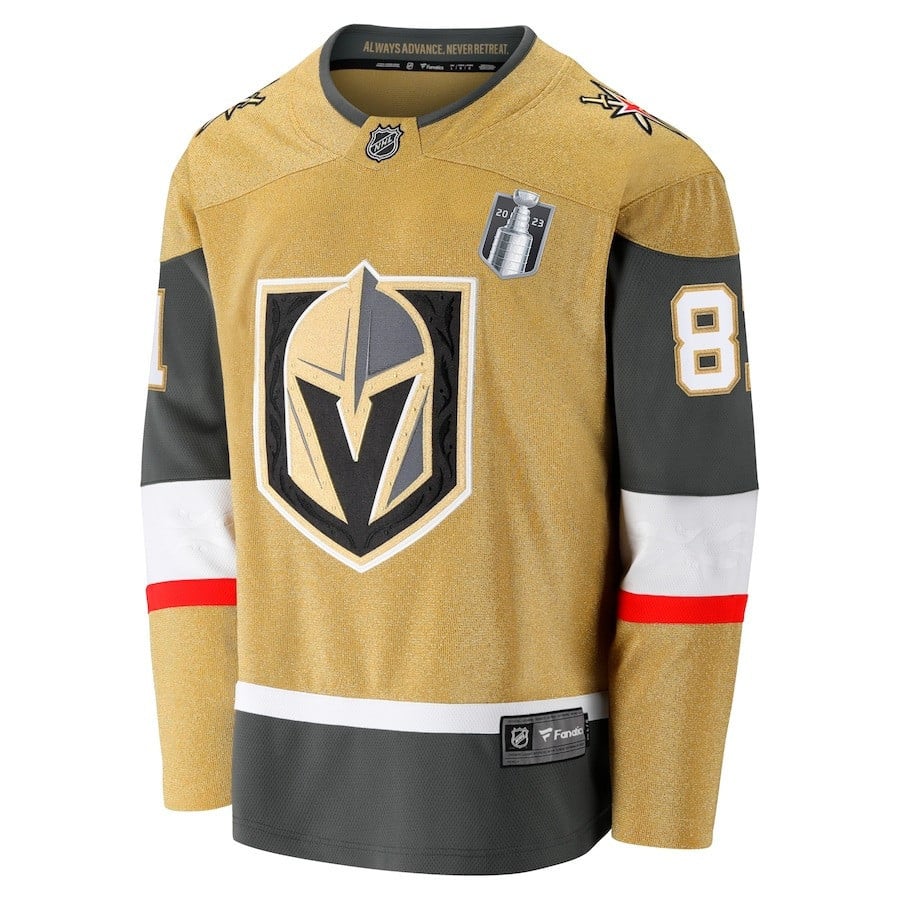 Jonathan Marchessault 81 Vegas Golden Knights 2023 Stanley Cup Final Home Breakaway Player Gold NHL Jersey Men's