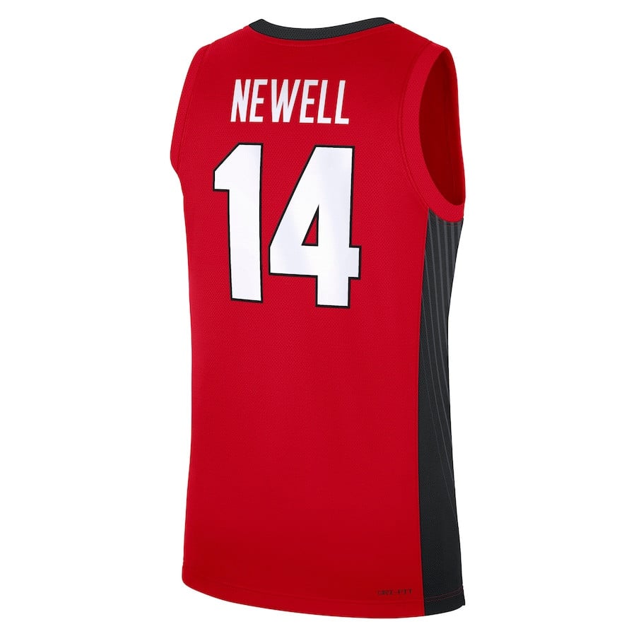 Asa Newell 14 Georgia Bulldogs NIL Player Red NCAA Jersey Men's
