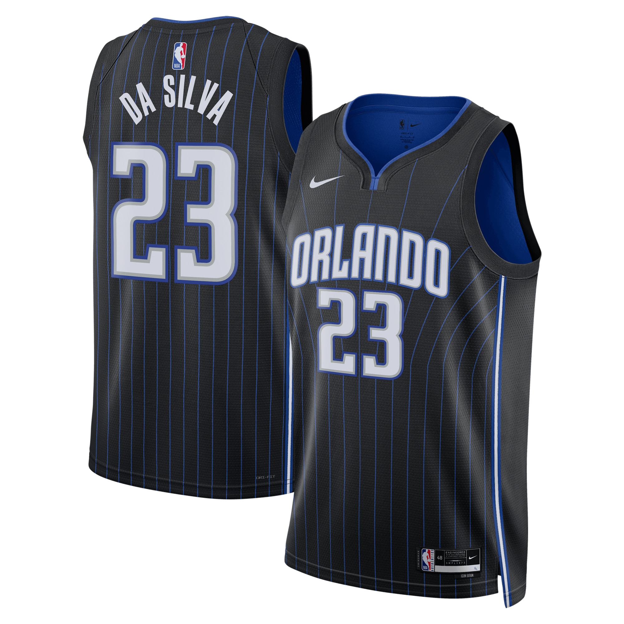 Orlando Magicc Icon Swingman Black Tristan da Silv Unisex NBA Jersey Unisex