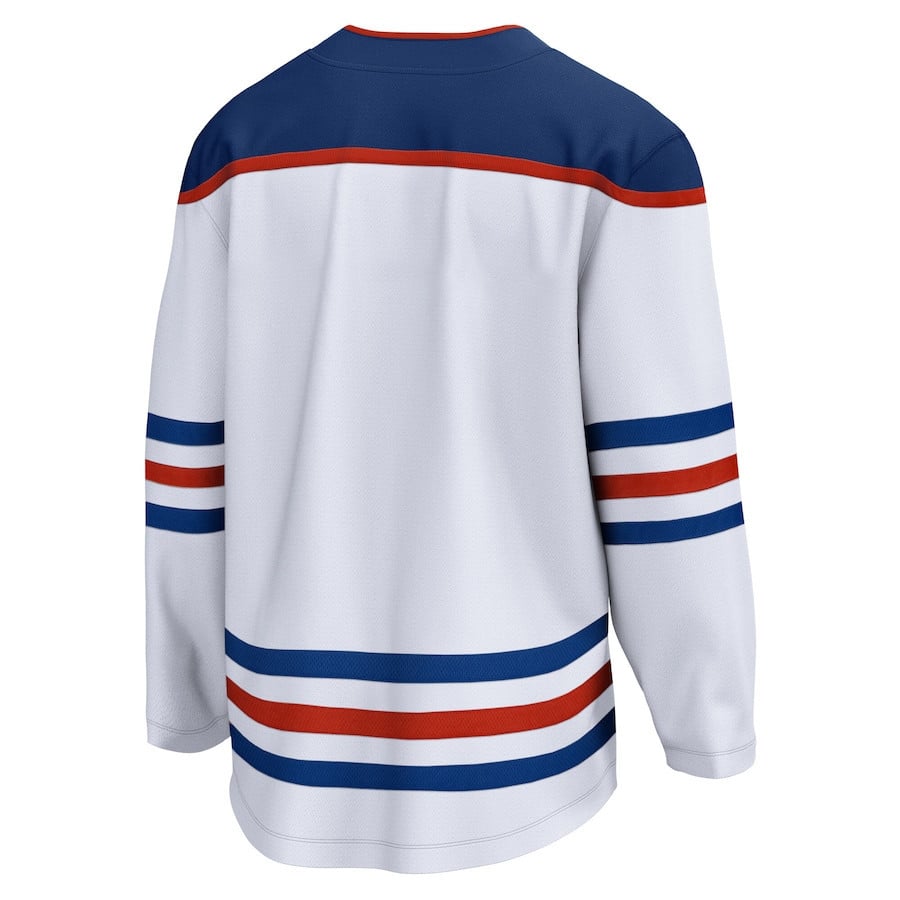 Edmonton Oilers Away Breakaway White NHL Jersey Men's