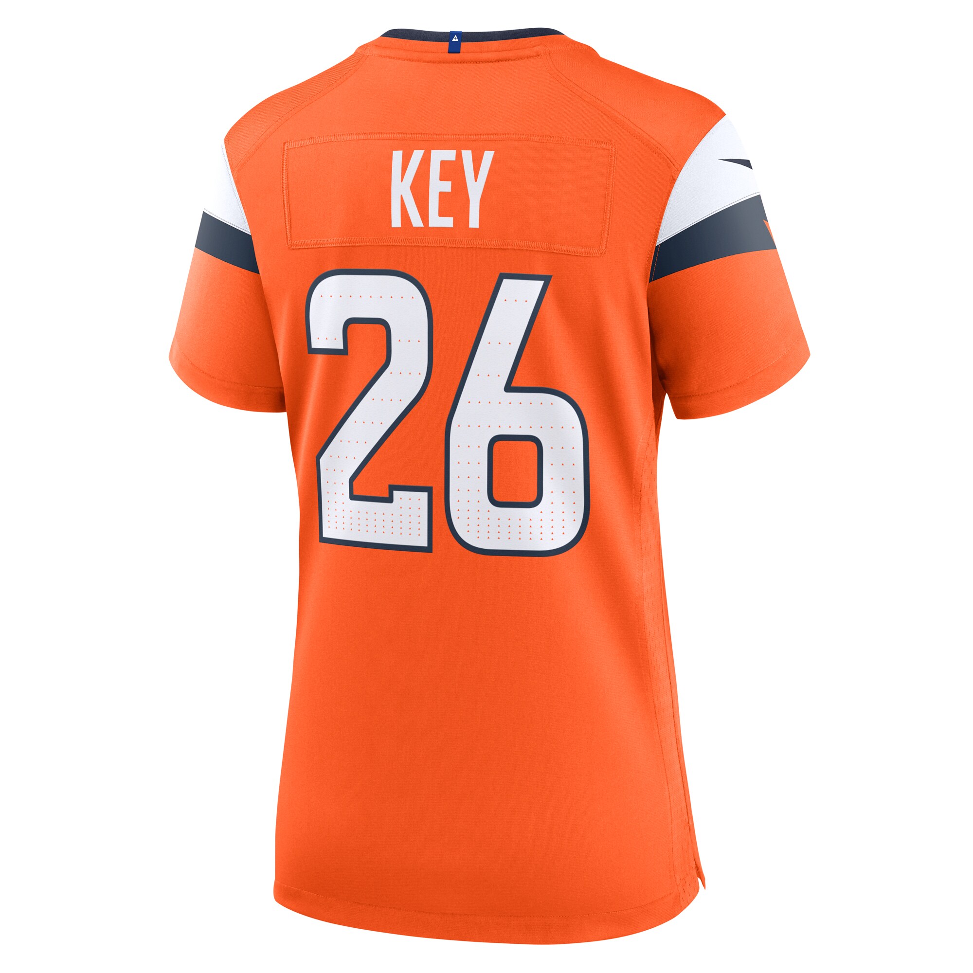 Denver Broncos Devon Key Orange Team Game NFL Jersey Women's