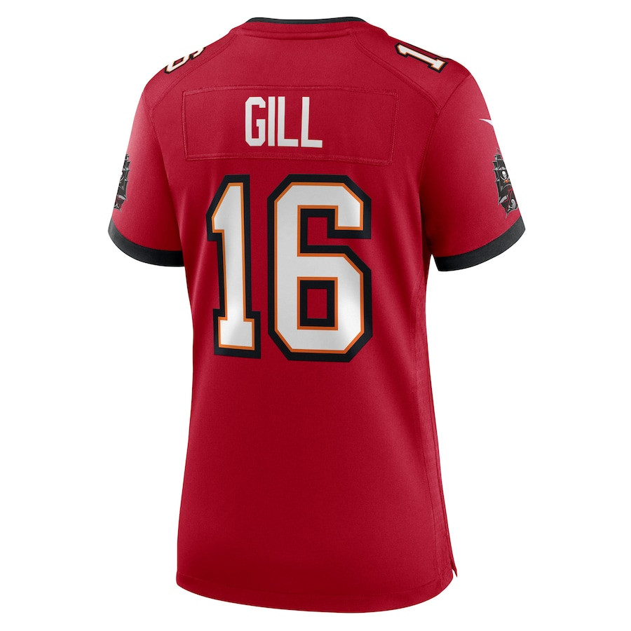 Trenton Gill 16 Tampa Bay Buccaneers Team Game Red NFL Jersey Women's