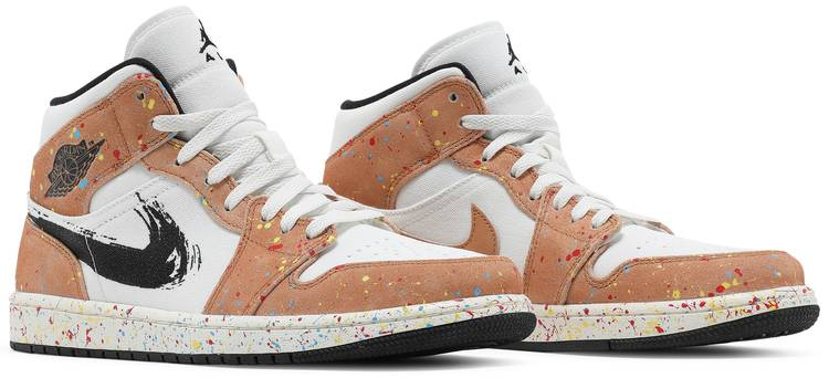 Air Jordan 1 Mid SE Brushstroke Paint Splatter DA8005-100
