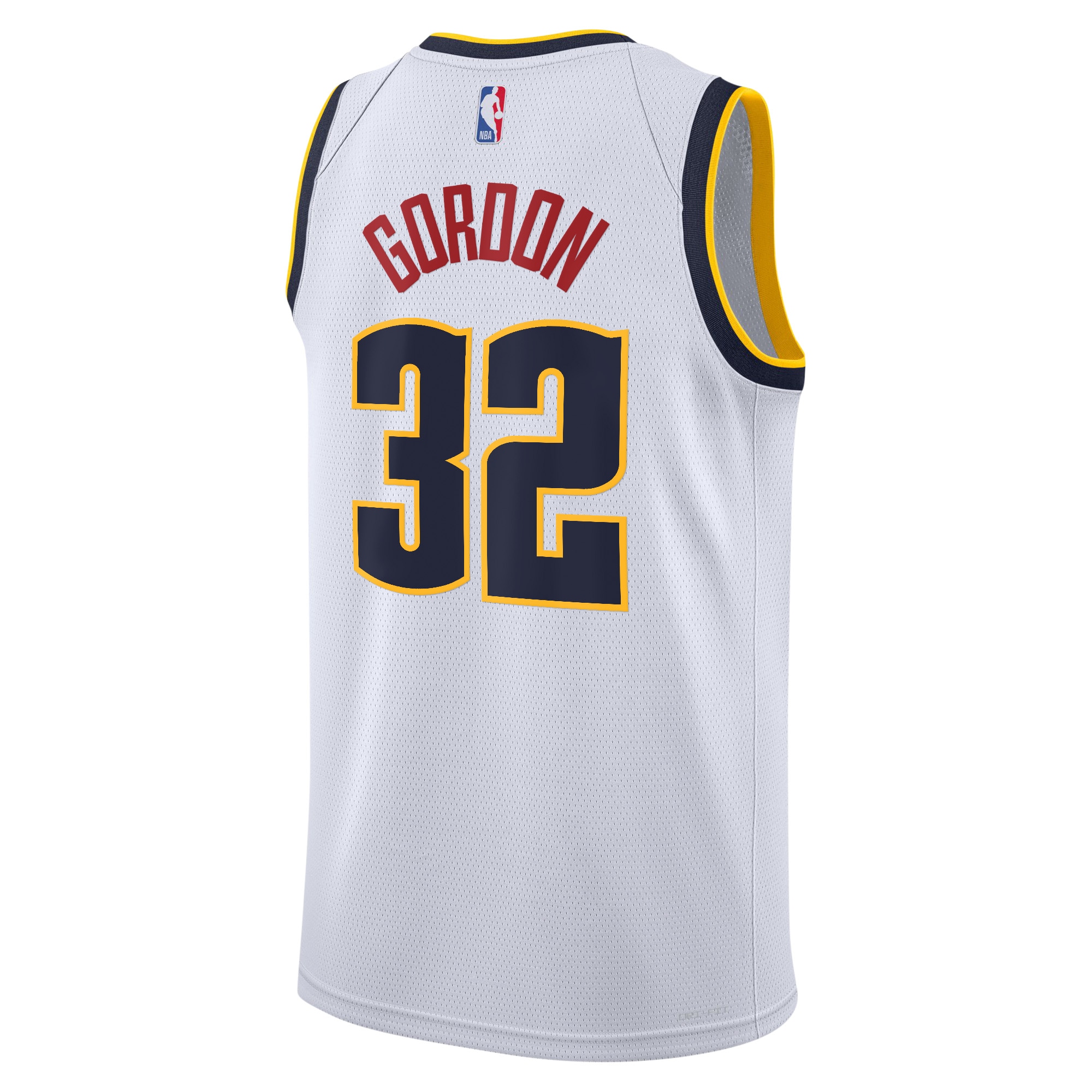 Camiseta Association Swingman de los Denver Nuggets Blanco Aaron Gordon NBA Jersey Men's