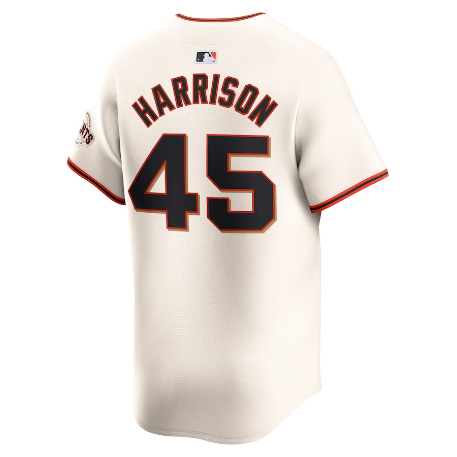 Kyle Harrison 45 San Francisco Giants Home Limited Player Cream MLB Jersey Men's