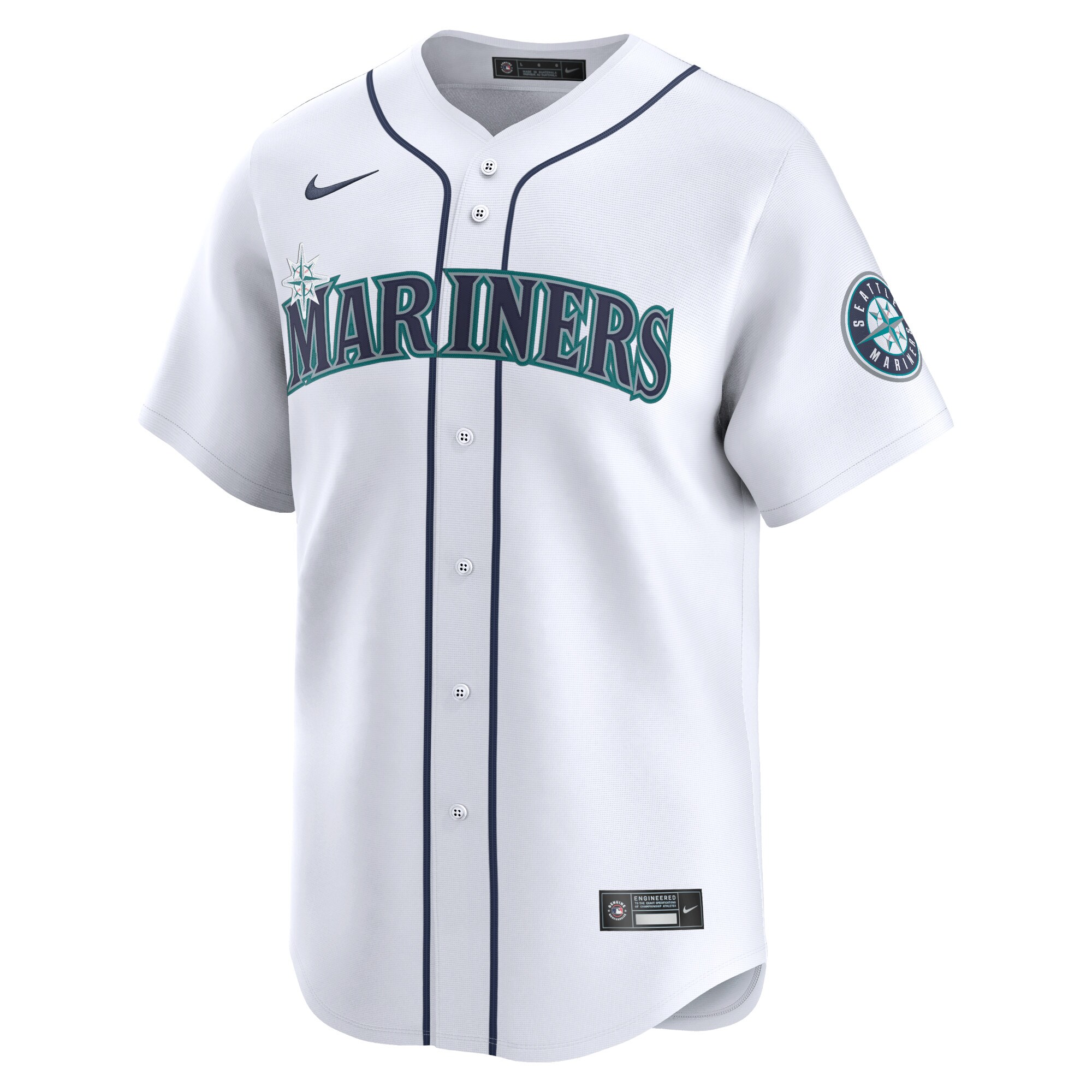 Seattle Mariners White Home Limited Custom MLB Jersey Youth