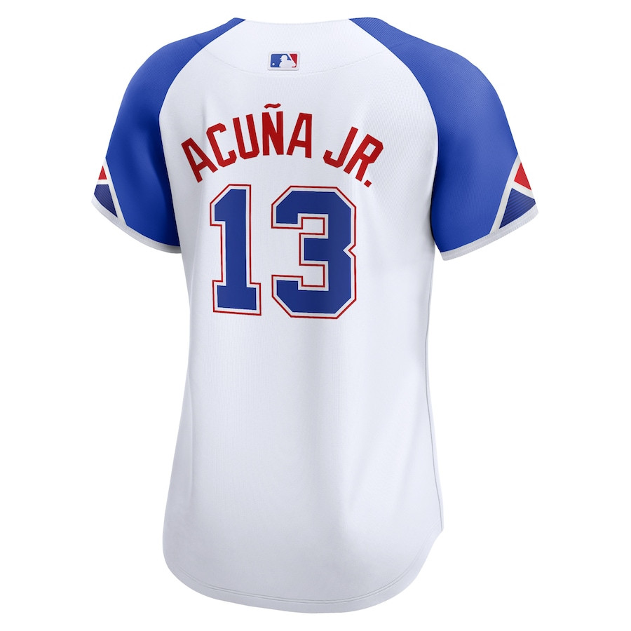 Ronald Acu?a Jr. 13 Atlanta Braves City Connect Limited White MLB Jersey Women's