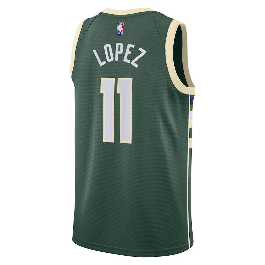 Brook Lopez 11 Milwaukee Bucks Unisex Swingman Icon Edition Hunter Green NBA Jersey Unisex