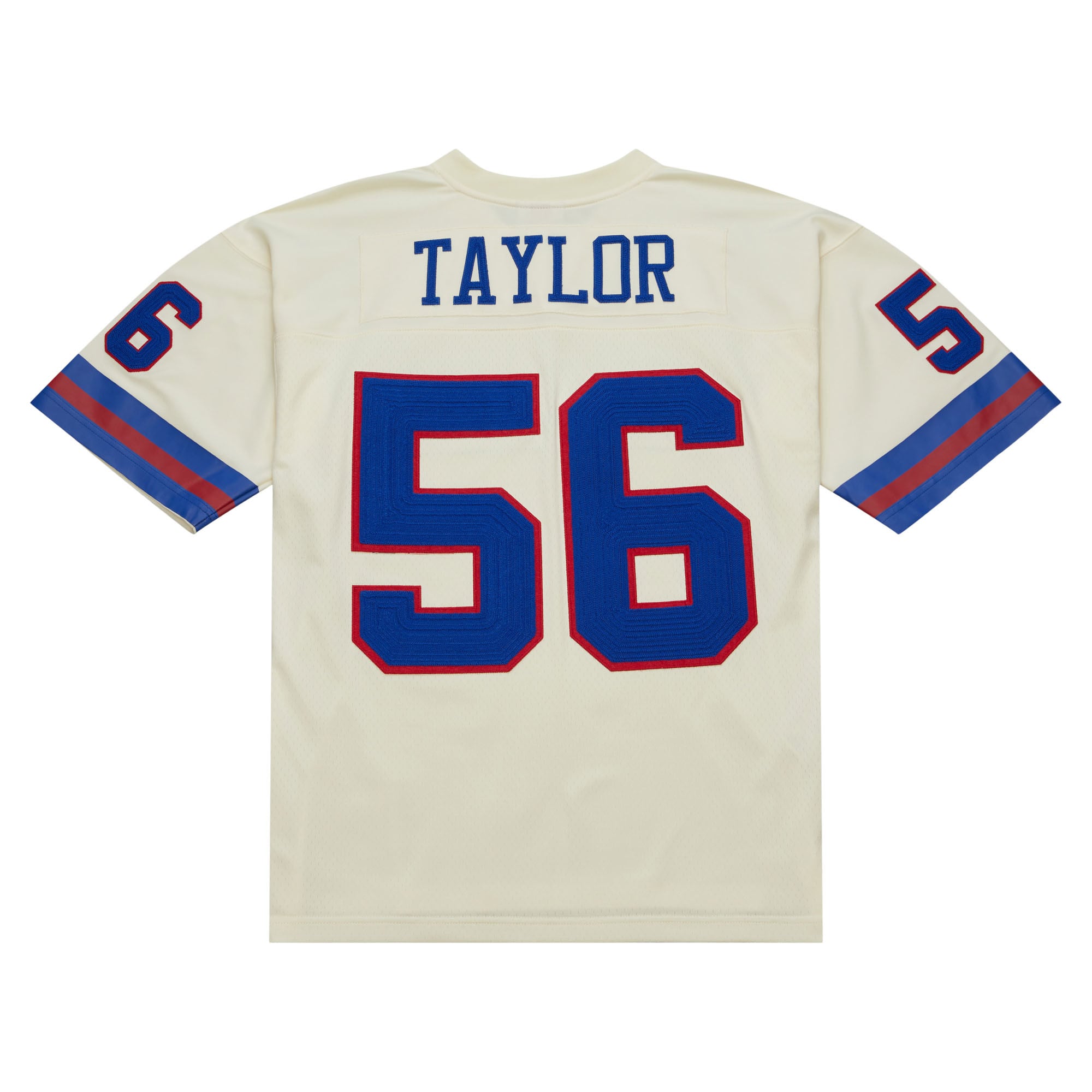 New York Giants Lawrence Taylor Mitchell Ness Cream Chainstitch Legacy NFL Jersey Men's