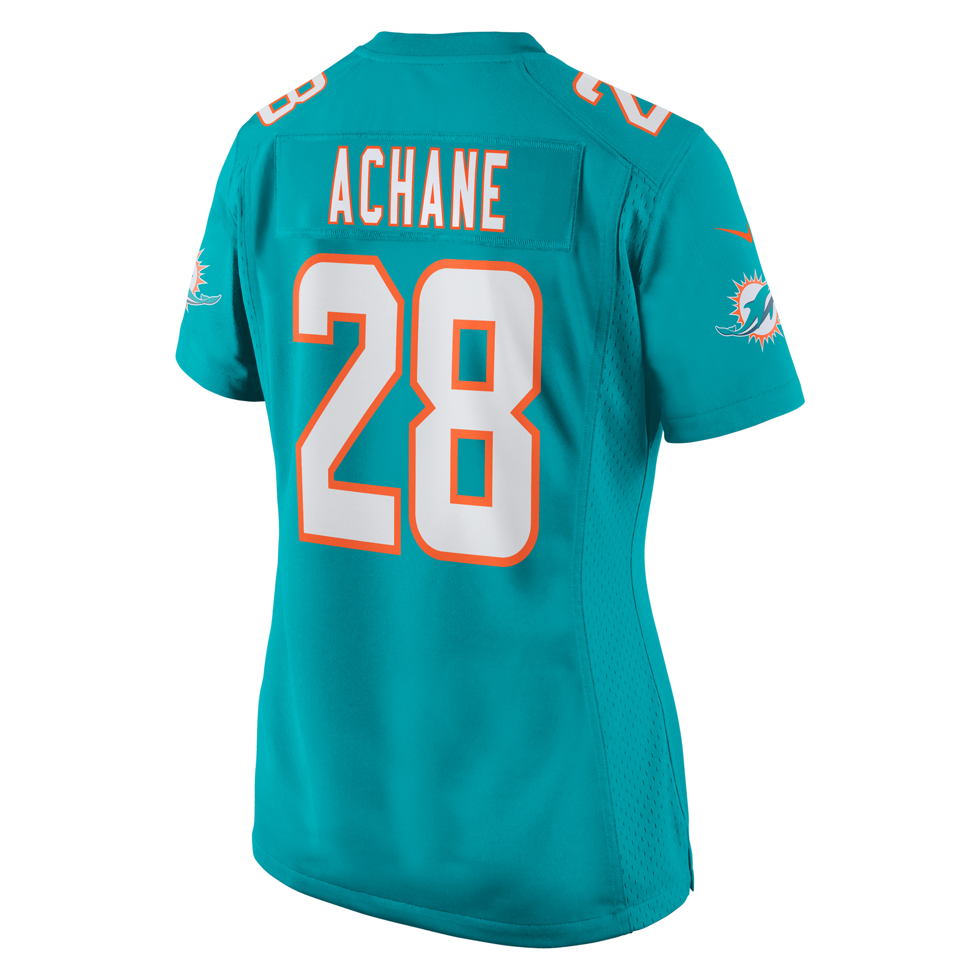 Miami Dolphins Devon Achane Aqua Player Game NFL Jersey Women's