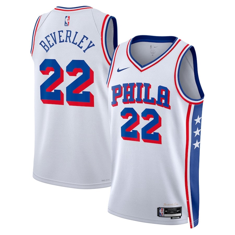 Patrick Beverley 22 Philadelphia 76ers 2023/24 Swingman Association Editio White NBA Jersey Men's