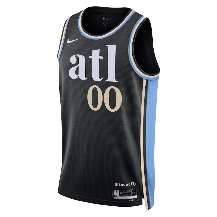 Atlanta Hawks 2023/24 Swingman Custom City Edition Black NBA Jersey Men's
