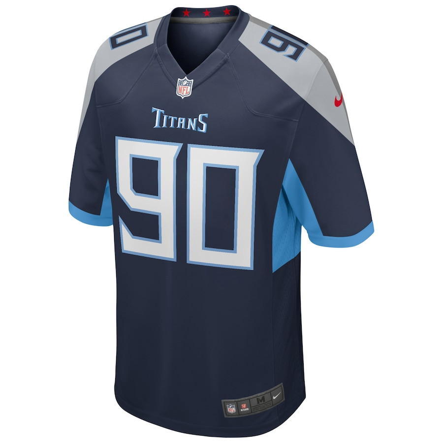 Jevon Kearse 90 Tennessee Titans Game Retired Navy NFL Jersey Men's