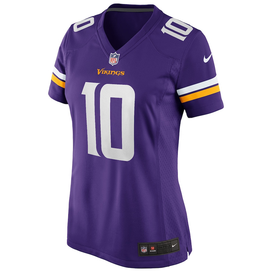 Fran Tarkenton 10 Minnesota Vikings Game Retired Purple NFL Jersey Women's