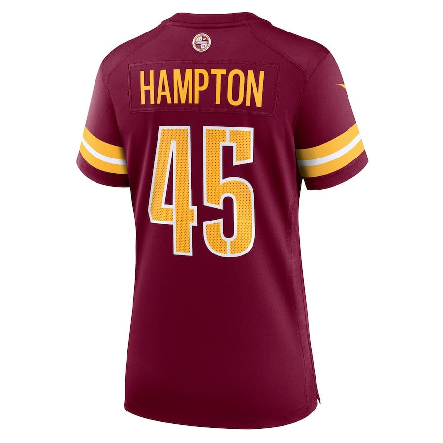 Dominique Hampton #45 Washington Commanders Super Bowl LIX Burgundy NFL Jersey Women's