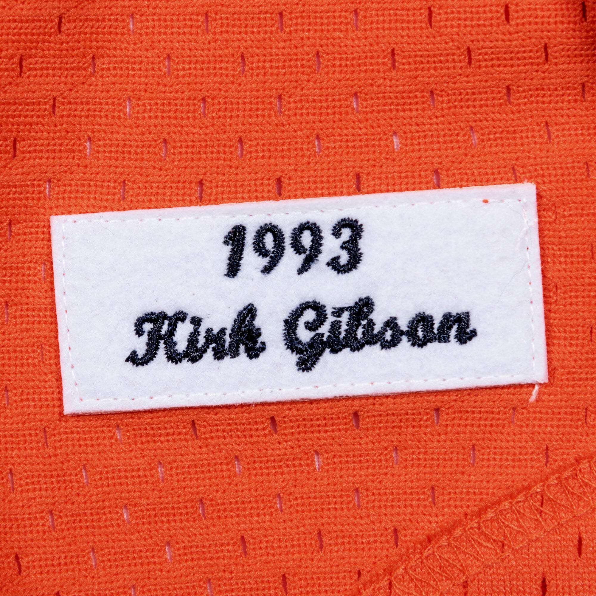 Detroit Tigers Kirk Gibson Mitchell Ness Orange Cooperstown Collection Mesh Batting Practice Button-Up MLB Jersey Men's